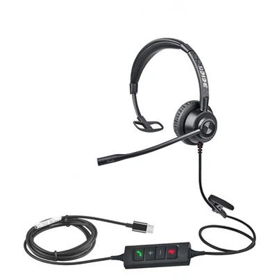 Egyfülű USB{0}}C zajszűrő fejhallgató mikrofonnal laptophoz